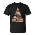 Snowy Book Tree Christmas For Readers And Librarians T-Shirt