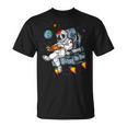 Space Astronaut Reading Book Bookworm Nerd Librarian T-Shirt
