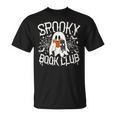 Spooky Book Club Cute Ghost Reading Book Halloween Costume T-Shirt Spooky Book Club Cute Ghost Reading Book Halloween Costume T-Shirt