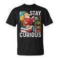 Stay Curious Monkey Reading Book Lover Bookworm T-Shirt Stay Curious Monkey Reading Book Lover Bookworm T-Shirt