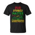 Our Stories Matter Juneteenth 1865 History Women's Reading T-Shirt