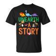 Summer Reading 2026 Dinosaurs Book Lover Unearth A Story T-Shirt Summer Reading 2026 Dinosaurs Book Lover Unearth A Story T-Shirt