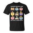 Summer Reading 2026 Unearth A Story Dinosaur Books Readers T-Shirt