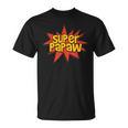 Super Grandfather Comic Book Hero Tshirt Super Papaw T-Shirt