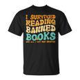 I Survived Reading Banned Books Read Librarian Men Women T-Shirt