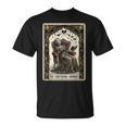 Tarot Card The Emotional Damage Skeleton Romantasy Book T-Shirt