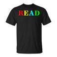 Teacher Reading Read In Color Book T-Shirt Teacher Reading Read In Color Book T-Shirt