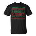 Teacher Ugly Sweater Christmas Science Of Reading T-Shirt