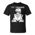 Teachersaurus Dinosaur Reading Book Reader Men Women Kids T-Shirt