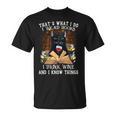 That's What I Do I Read Books I Drink Wine Cat Men Women T-Shirt