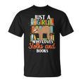 Tropical Zoo Animal Books Reading Sleeping Sloth Girl T-Shirt Tropical Zoo Animal Books Reading Sleeping Sloth Girl T-Shirt