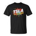 TSLA To The Moon Comic Book Style Splash T-Shirt
