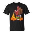 Turkey Reading Books Fall Thanksgiving Teacher Book T-Shirt Turkey Reading Books Fall Thanksgiving Teacher Book T-Shirt