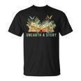 Unearth a Story Dinosaur 2026 Summer Reading Program Book T-Shirt Unearth a Story Dinosaur 2026 Summer Reading Program Book T-Shirt