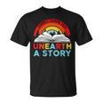 Unearth a Story Summer Reading 2026 Vintage Book Rainbow T-Shirt Unearth a Story Summer Reading 2026 Vintage Book Rainbow T-Shirt