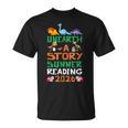 Unearth A Story Summer Reading Program 2026 Dinosaur Book T-Shirt