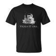 Vigila Et Ora Skull On Books Latin T-Shirt Vigila Et Ora Skull On Books Latin T-Shirt