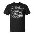 Vintage Feral But Well Read Raccoon Reading Book Lover T-Shirt Vintage Feral But Well Read Raccoon Reading Book Lover T-Shirt