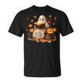 Vintage Ghost Reading Book Pumpkin Halloween Books Lover T-Shirt Vintage Ghost Reading Book Pumpkin Halloween Books Lover T-Shirt