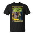 Vintage Horror Comic Book Cover Shadowed Library Zombie T-Shirt