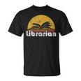 Vintage Reading Book Librarian Retro Sunset T-Shirt