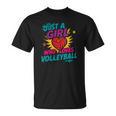 Volleyball Comic Book Art Just a Girl Who Loves Volleyball T-Shirt