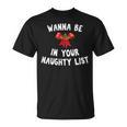 Wanna Be In Your Naughty Books Funny Christmas T-Shirt