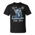We'Re All Mad Here Cheshire Cat Alice Wonderland Book Kids T-Shirt