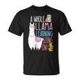 A Whole Llama Learning Going On Book Reading School Llama T-Shirt A Whole Llama Learning Going On Book Reading School Llama T-Shirt