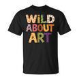 Wild About Art Books Animal Safari Children's Art Teacher T-Shirt