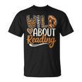 Wild About Reading Book Animal Children's Book Lover Teacher T-Shirt Wild About Reading Book Animal Children's Book Lover Teacher T-Shirt