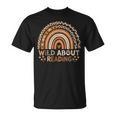 Wild About Reading Books Reader Lover Bookworm Library Day T-Shirt