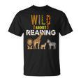 Wild About Reading Books Zoo Animals Love Book Reading T-Shirt