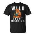 Wild About Reading Love Books Nerd Bookworm Librarian T-Shirt