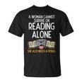 Woman Book Librarian Reading Pitbull Dog Owner Women T-Shirt Woman Book Librarian Reading Pitbull Dog Owner Women T-Shirt