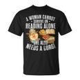 A Woman Cannot Survive On Reading Alone Corgi Book T-Shirt A Woman Cannot Survive On Reading Alone Corgi Book T-Shirt