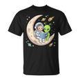 Women's Astronaut Reading Book With Alien Moon Space Astronomy T-Shirt Women's Astronaut Reading Book With Alien Moon Space Astronomy T-Shirt