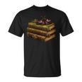 Women's Dark Academia Vintage Book Stack Gothic Moth T-Shirt
