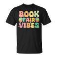 Women's Library Book Fair Vibe Groovy Retro School Reading Nostalgic T-Shirt Women's Library Book Fair Vibe Groovy Retro School Reading Nostalgic T-Shirt