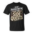 Women's Im Not Procrastinating Im Doing Side Quests Book Lover T-Shirt Women's Im Not Procrastinating Im Doing Side Quests Book Lover T-Shirt