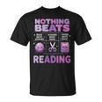 Women's Nothing Beats Reading Rock Paper Scissors Book Lover T-Shirt Women's Nothing Beats Reading Rock Paper Scissors Book Lover T-Shirt