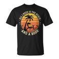 Women's Retro Beach Book Lover Vacation All I Need Is THE Beach And T-Shirt Women's Retro Beach Book Lover Vacation All I Need Is THE Beach And T-Shirt