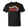 Women's Retro Rainbow Take A Look It's In A Book Reading Bookworm T-Shirt