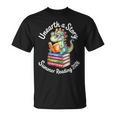 Women's Unearth a Story Summer Reading 2026 Book Lover Dino Fun T-Shirt