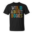 Women's Wild About Books Reading Animal Book Lover Teacher T-Shirt