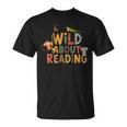Women's Wild About Reading Book Animal Children's Book Lover Teacher T-Shirt Women's Wild About Reading Book Animal Children's Book Lover Teacher T-Shirt