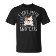 World Book Day Boys And Girls Cute Cat Math Number T-Shirt