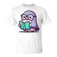 Adorable Book Lover Pigeon With Reading Glasses Cute T-Shirt Adorable Book Lover Pigeon With Reading Glasses Cute T-Shirt