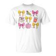 Apple Coquette Bow Books First Day Of School Back To School T-Shirt Apple Coquette Bow Books First Day Of School Back To School T-Shirt