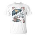 April Showers Book Club Spring Peonies Cozy Hygge Reader T-Shirt April Showers Book Club Spring Peonies Cozy Hygge Reader T-Shirt